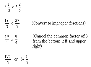 Multiplying mixed numbers, Mathematics